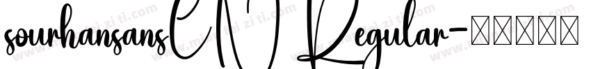sourhansansCN Regular字体转换